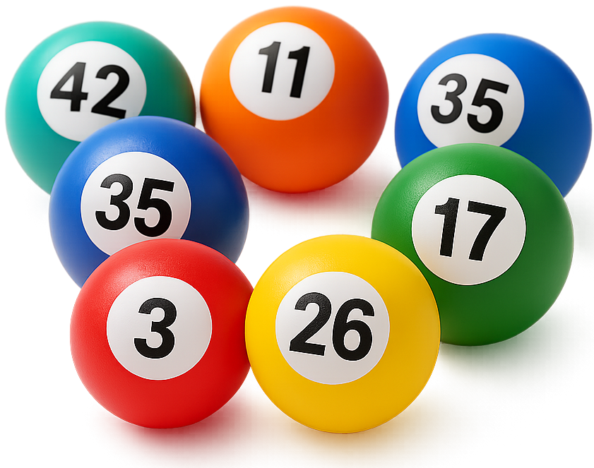 Colorful lottery balls